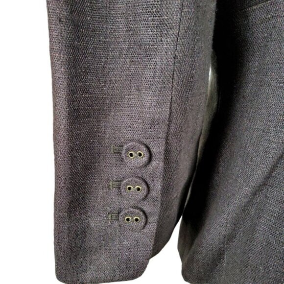 Classiques Entier Sequin Embellished 3/4 Sleeve Blazer Brown Size Small - Picture 4 of 9